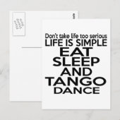 CARTE POSTALE MANGER DU TANGO DE SOMMEIL (Devant / Derrière)