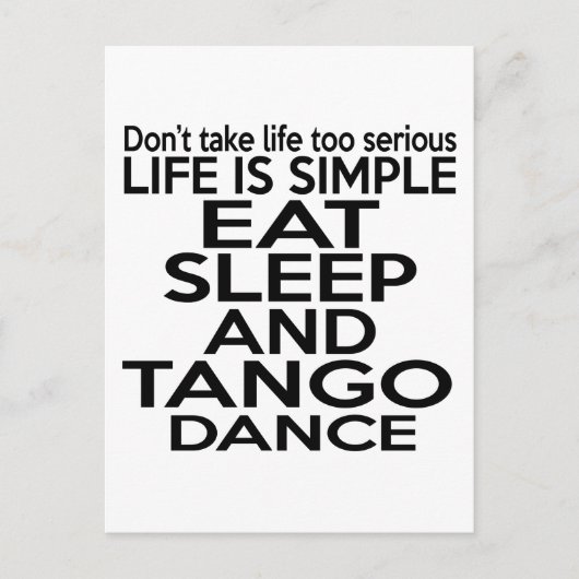 CARTE POSTALE MANGER DU TANGO DE SOMMEIL (Devant)