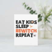Carte Postale Manger Enfants Dormir Ensorceler Répéter Drôle Épo (Debout devant)