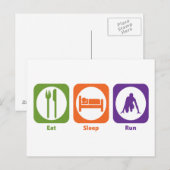 Carte Postale Manger la course de sommeil (Devant / Derrière)