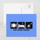Carte Postale manger le kayak de sommeil (Devant / Derrière)