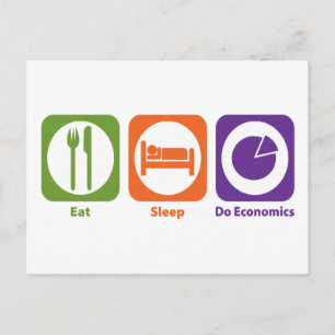 Carte Postale Manger le sommeil faire l'économie