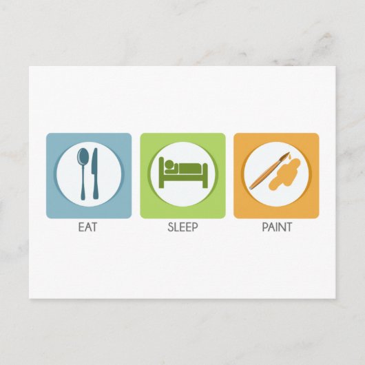 Carte Postale Manger Peinture de sommeil (Devant)