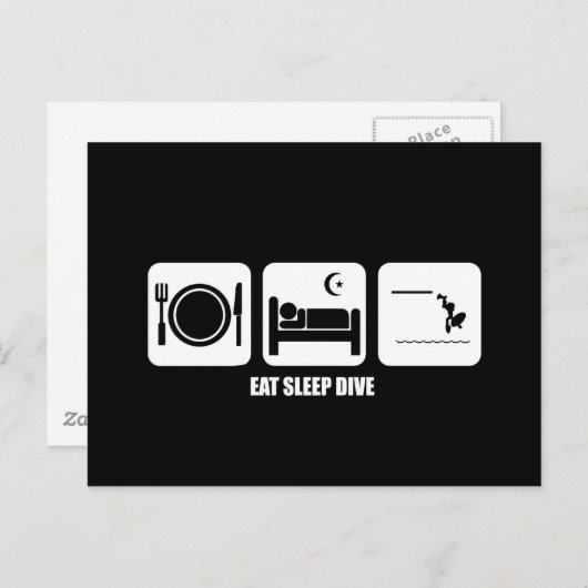 Carte Postale manger plongée (Devant / Derrière)