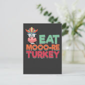 Carte Postale Manger Plus de Dinde Vacances de Thanksgiving Vach (Debout devant)