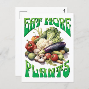 Carte Postale Manger plus Plante Végétarien