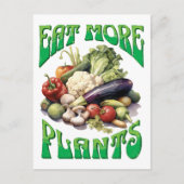 Carte Postale Manger plus Plante Végétarien (Devant)