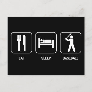 Carte postale Manger Sleep Baseball
