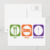 Carte Postale Manger Sleep Do Chiropractic (Devant / Derrière)