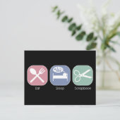 Carte Postale Manger Sleep Scrapbook (Debout devant)