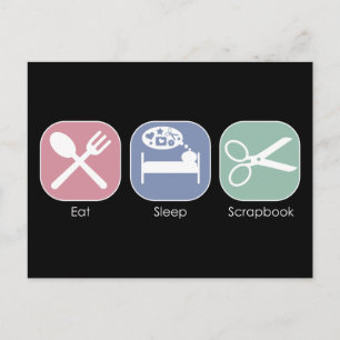 Carte Postale Manger Sleep Scrapbook