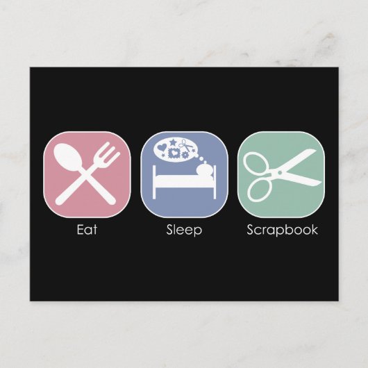 Carte Postale Manger Sleep Scrapbook (Devant)