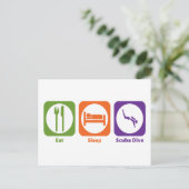 Carte Postale Manger Sleep Scuba Dive (Debout devant)