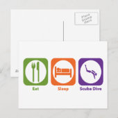 Carte Postale Manger Sleep Scuba Dive (Devant / Derrière)