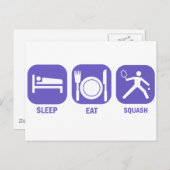 Carte Postale Manger Sleep Squash (Devant / Derrière)