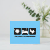 Carte Postale manger snowboard (Debout devant)