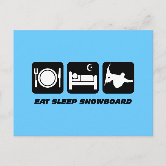 Carte Postale manger snowboard (Devant)