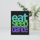 Carte Postale manger sommeil danse (Debout devant)