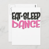 Carte Postale manger sommeil danse (Devant / Derrière)