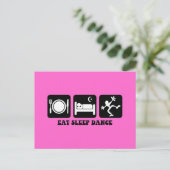 Carte Postale manger sommeil danse (Debout devant)