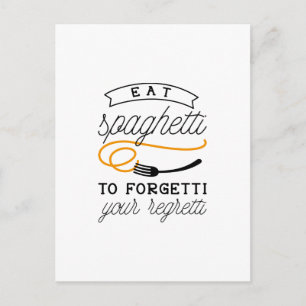Carte Postale Manger Spaghetti