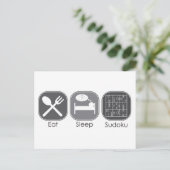 Carte Postale Manger Sudoku Sleep Copie (Debout devant)