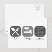 Carte Postale Manger Sudoku Sleep Copie (Devant / Derrière)