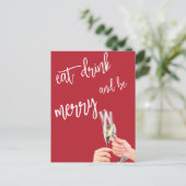 Carte Postale Mangez, buvez et soyez Joyeux Noël (Debout devant)