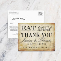 Mangez, buvez et soyez marié Mariage Vintage