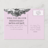 Carte Postale Mangez, buvez et soyez marié, soyez mon Invitation (Dos)