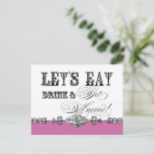 Carte Postale Mangez, buvez et soyez marié, soyez mon Invitation (Debout devant)