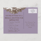 Carte Postale Mangez, Buvez n Mariez-vous, Invitation à la douch (Dos)