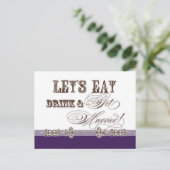 Carte Postale Mangez, Buvez n Mariez-vous, Invitation à la douch (Debout devant)