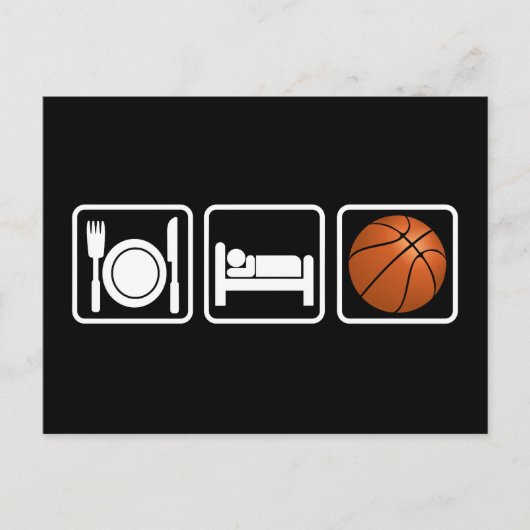 Carte Postale Mangez, Dormez, Basket-ball (Devant)