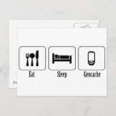 Carte Postale Mangez, Dormez, Geocache (Devant / Derrière)