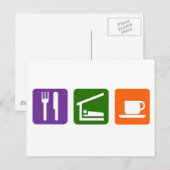 Carte Postale Mangez du café dormant (Devant / Derrière)