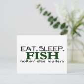 Carte Postale Mangez du poisson endormi (Debout devant)