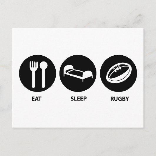 Carte Postale Mangez du rugby (Devant)