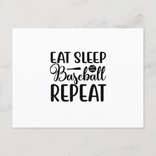 Carte Postale Mangez la répétition du baseball de sommeil