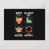 Carte Postale Mangez l'Anime de sommeil Répéter mignon | pour An (Devant)