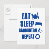 Carte Postale Mangez le Badminton (Devant / Derrière)