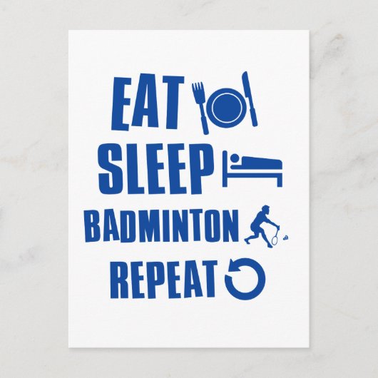 Carte Postale Mangez le Badminton (Devant)