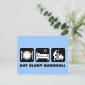 Carte Postale Mangez le baseball de sommeil (Debout devant)