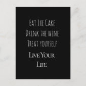 Carte Postale Mangez le gâteau Affirmation positive (Devant)