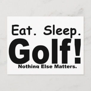 Carte Postale Mangez Le Golf Du Sommeil - Rien D'Autre Ne Compte