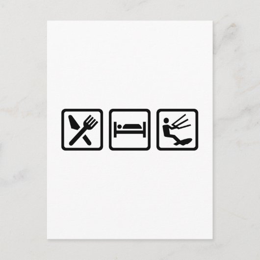 Carte Postale Mangez le Kitesurf (Devant)