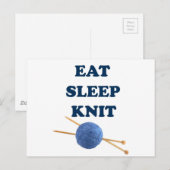 Carte Postale Mangez le Knit de sommeil (Devant / Derrière)