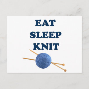 Carte Postale Mangez le Knit de sommeil