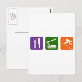 Carte Postale Mangez le ski du sommeil (Devant / Derrière)