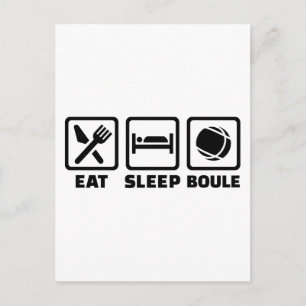 Carte Postale Mangez le sommeil Boule